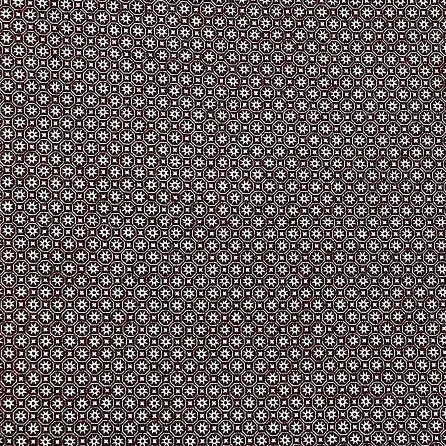 Roman Geometric Cotton L/S Shirt - Brown