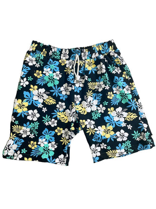Samoa Hawaiian Knitted Short - Black/Blue