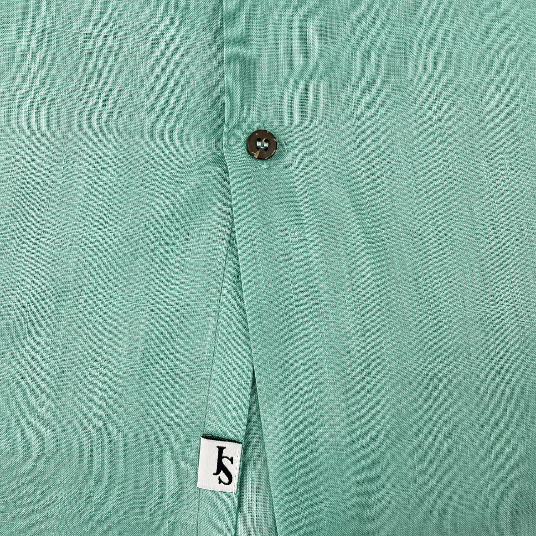 Byron Bay Sea Green Linen L/S Shirt