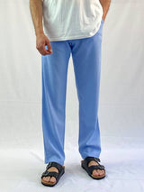 Sky Blue Linen Pant - Relaxed Fit