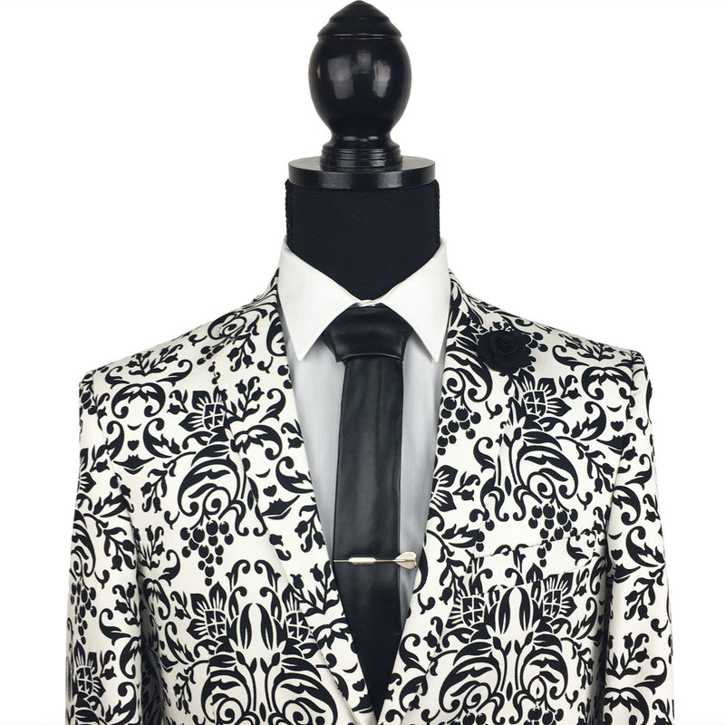 Sterling Abstract Jacket - Black/White