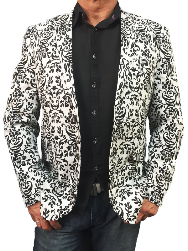 Sterling Abstract Jacket - Black/White