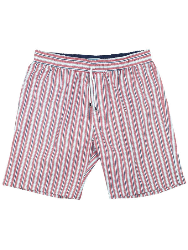 Stripe Cotton Short - Red/White