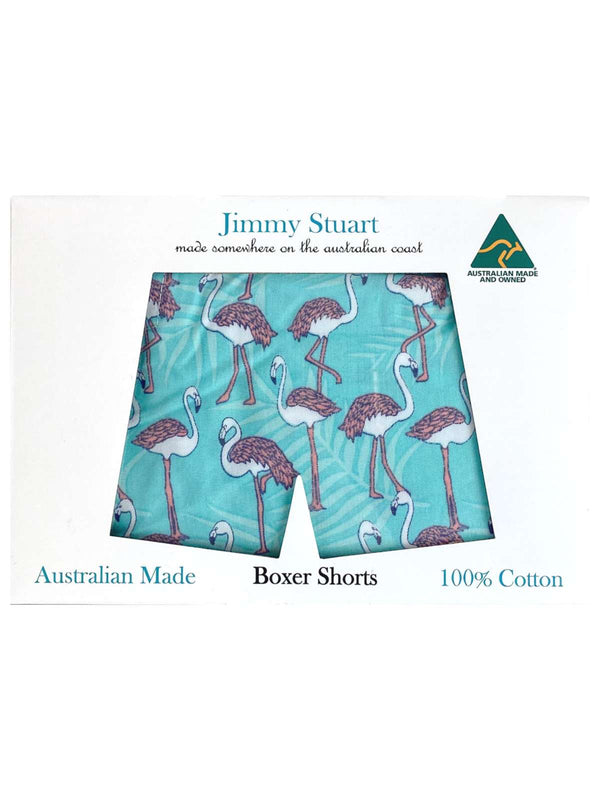 Sway Abstract Cotton/Rayon Boxer Short - Turquoise/Pink