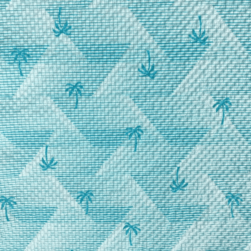 Tahiti Hawaiian Cotton S/S Shirt - Blue