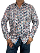 Thrive Floral Cotton L/S Shirt - Pink/Navy