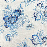 Transfer Floral Cotton L/S Shirt - White/Blue