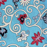 Vineyard Floral Cotton Lounge Pant - Blue