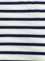 Whistler Stripe Cotton L/S Fleece Jumper - Navy/White