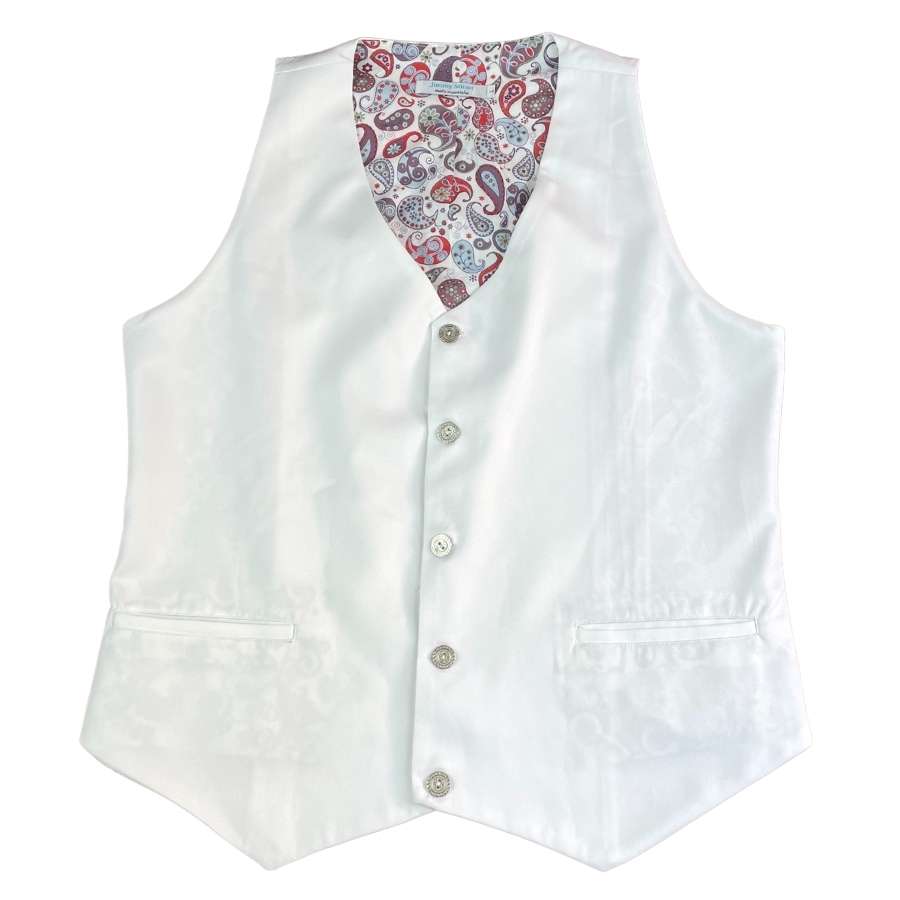 White Cotton Waistcoat