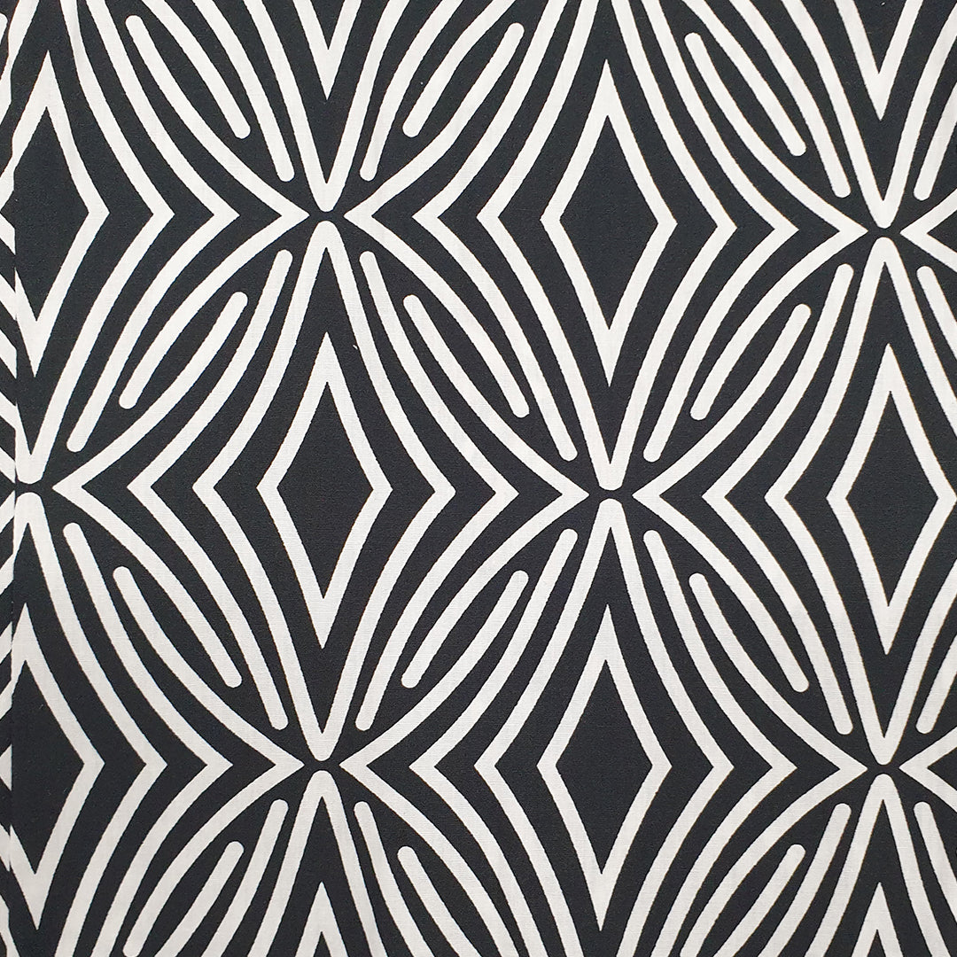 Zebra Abstract Cotton S/S Shirt - Black/White